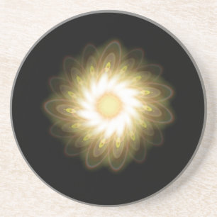 Posavasos Swirls amarillas en negro