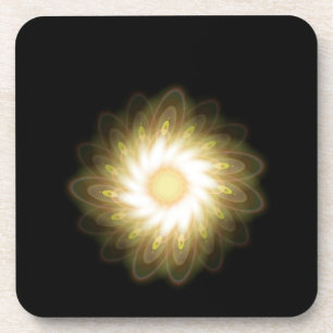 Posavasos Swirls amarillas en negro