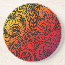 Posavasos Swirly Vibes Sandstone Coaster