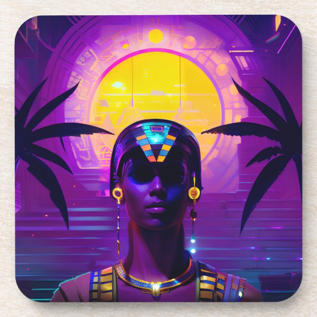 Posavasos Synthwave Pharaoh (Frente)