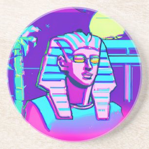 Posavasos Synthwave Pharaoh