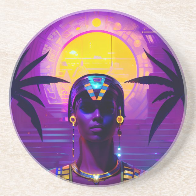 Posavasos Synthwave Pharaoh (Frente)