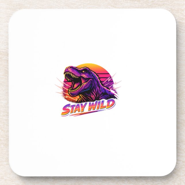 Posavasos T-Rex Mantén Salvaje (Frente)