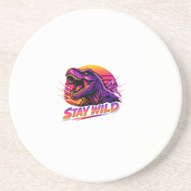 Posavasos T-Rex Mantén Salvaje (Frente)