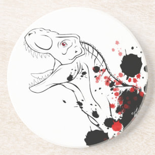 Posavasos T-Rex (rojo y negro)