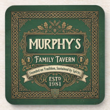 Taberna Familiar Pub Irlandés Personalizado Verde