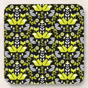 Posavasos Tablero de arte folclórico nórdico de Fox