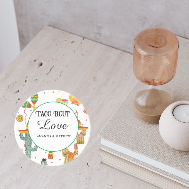 Posavasos Taco mexicano sobre amor a favor de la fiesta de l (Subido por el creador)