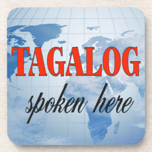 Posavasos Tagalog hablado aquí tierra nublada