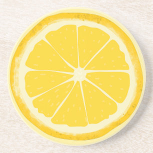 Posavasos Tajo de cítricos de limón amarillo