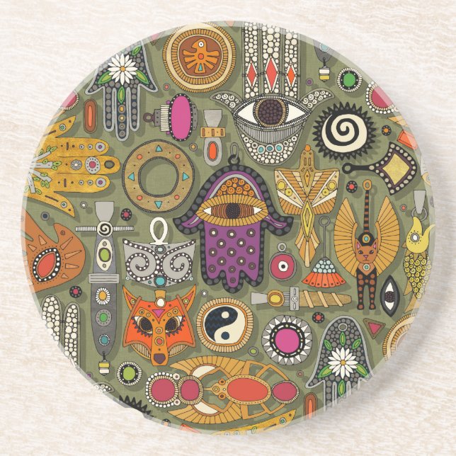 Posavasos talismanes musgo (Frente)