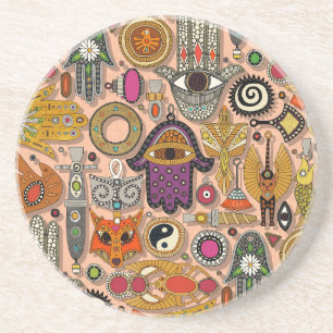 Posavasos talismanes pelusa de melocotón