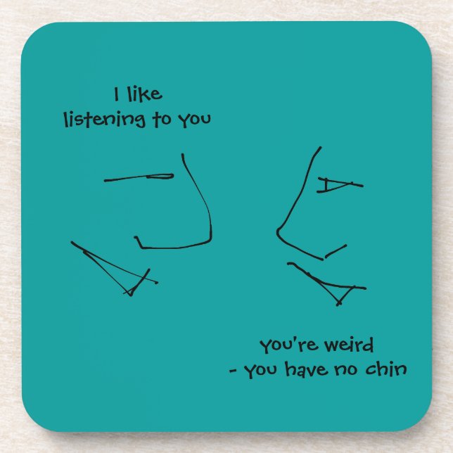 Posavasos Tallas - humor extraño y divertido bizarro (Frente)