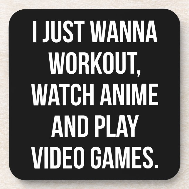 Posavasos Taller, ver anime, jugar videojuegos - Gimnasio di (Frente)