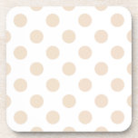 Posavasos Tan polka puntos<br><div class="desc">Tan polka puntos sobre fondo blanco</div>