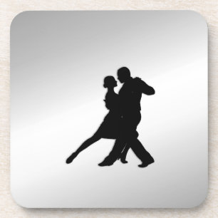 Posavasos Tango Dancers Silhouette