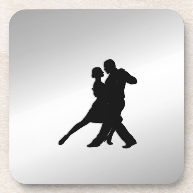 Posavasos Tango Dancers Silhouette (Frente)