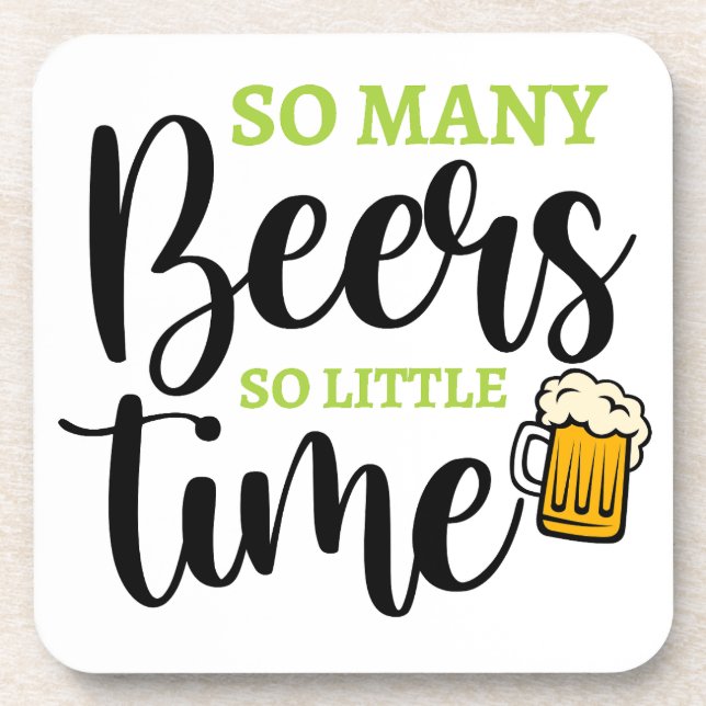 Posavasos Tantas Beers Coaster Set - Funny Beer Quote Bar C (Frente)