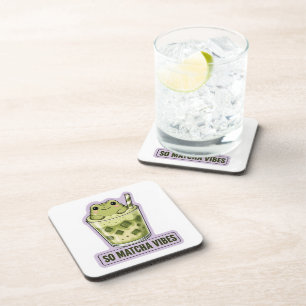 Posavasos Tantos Vibes de Matcha Cute Kawaii Rana Meme