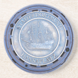 Posavasos Tapa de alcantarilla náutica barco alemán