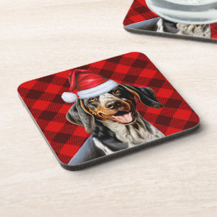 Posavasos Tapa de vacaciones de búfalo rojo de perro de cola