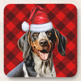 Posavasos Tapa de vacaciones de búfalo rojo de perro de cola
