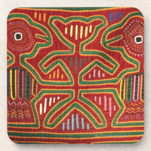 Posavasos Tapiz colorido de los indios 2 de Cuna