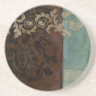 Posavasos Tapiz de Damasco abstracto de Jennifer Goldberger