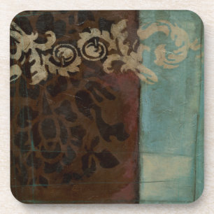 Posavasos Tapiz de Damasco abstracto de Jennifer Goldberger