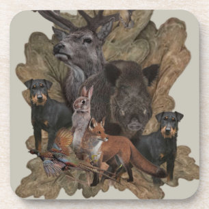 Posavasos Tapiz de Terrier de Caza Alemán (Jagdterrier)