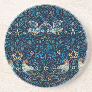 Posavasos Tapiz Floral de William Morris Blue Birds Clásico