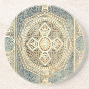 Posavasos Tapiz ornamental con diseño geométrico orgánico