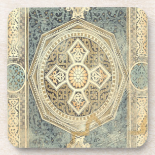 Posavasos Tapiz ornamental con diseño geométrico orgánico