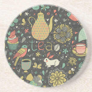 Posavasos Tarjeta brillante sabrosa del té