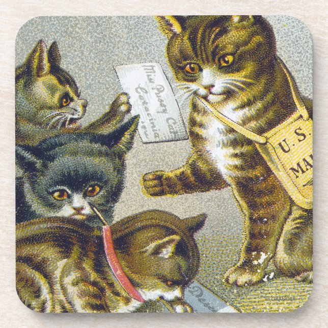 Posavasos Tarjeta comercial del hilo, 1880 (Frente)