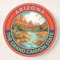 Tarjeta de arte de viajes de Arizona