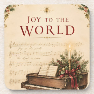Posavasos Tarjeta de Feliz Navidad al Estilo de la Música Cl
