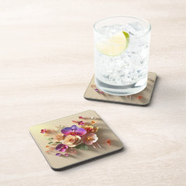 Posavasos Tarjeta de saludo 3D Primavera Blossoms - Rosas vi