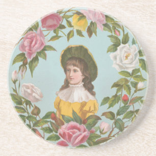 Posavasos Tarjeta del Día de San Valentín alemana vintage ki