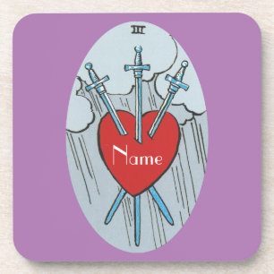 Posavasos Tarjeta Tarot 3 Espadas Thunder_Cove 