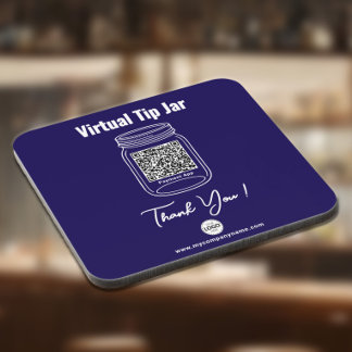 Posavasos Tarjeta virtual de propinas, aplicación de pago co