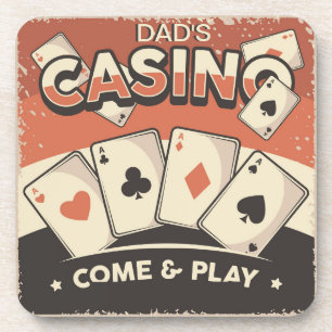 Posavasos Tarjetas de póker del Casino del Día del Padre