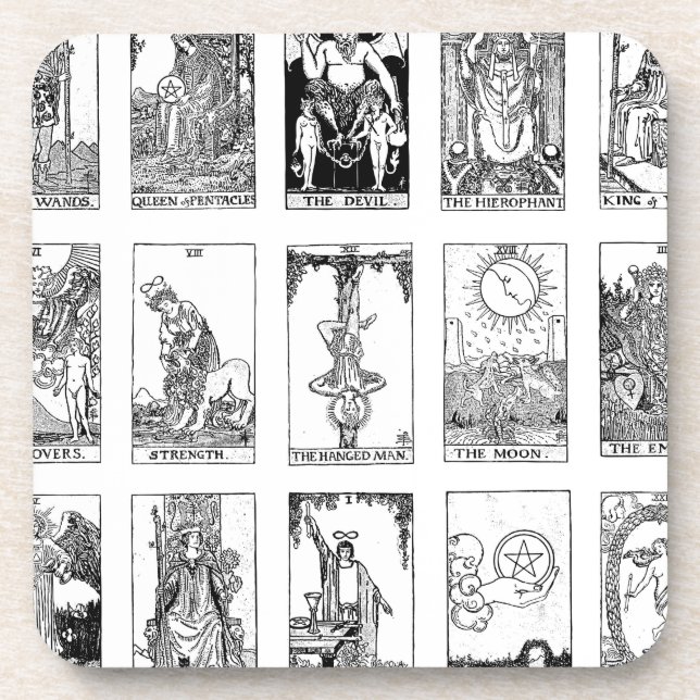 Posavasos tarot antiguo (Frente)