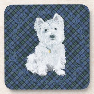 Posavasos Tartan Black Watch Westie