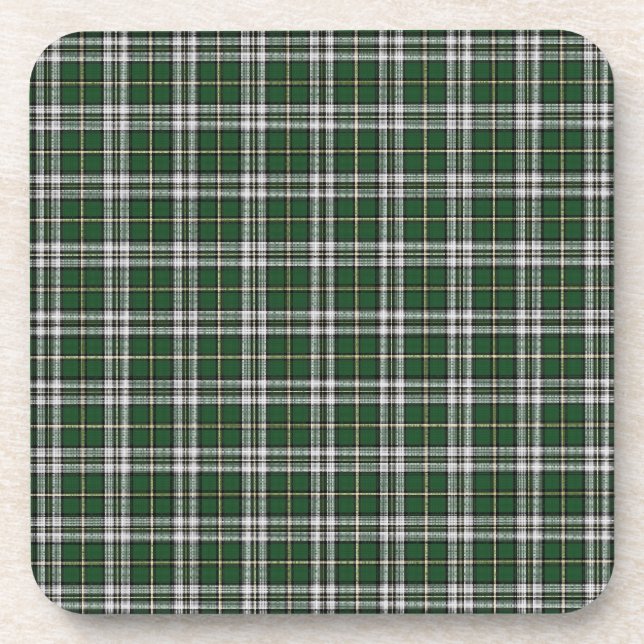 Posavasos Tartán de bretón verde (Frente)