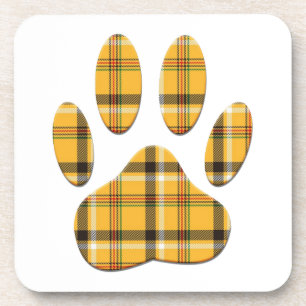 Posavasos Tartan Dog Paw Print