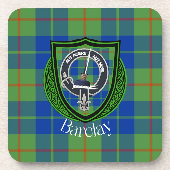 Posavasos Tartan y Cresta del Clan Escocés Barclay (Frente)