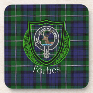 Posavasos Tartan y Cresta del Clan Escocés Forbes