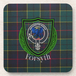 Posavasos Tartan y Cresta del Clan Escocés Forsyth