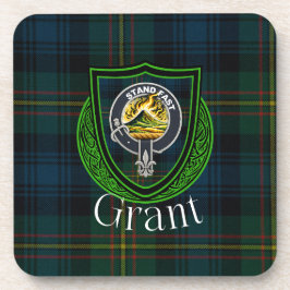 Posavasos Tartan y Cresta del Clan Escocés Grant